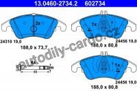 Sada brzdových destiček ATE 13.0460-2734 (AT 602734) - MERCEDES-BENZ