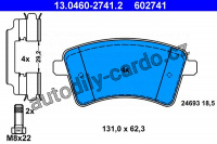 Sada brzdových destiček ATE 13.0460-2741 (AT 602741) - RENAULT