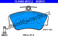 Sada brzdových destiček ATE 13.0460-2812 (AT 602812) - VOLVO