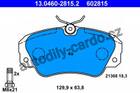 Sada brzdových destiček ATE 13.0460-2815 (AT 602815) - OPEL