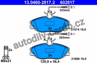 Sada brzdových destiček ATE 13.0460-2817 (AT 602817) - CITROËN, PEUGEOT