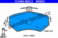 Sada brzdových destiček ATE 13.0460-2822 (AT 602822) - AUDI, VW