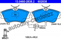 Sada brzdových destiček ATE 13.0460-2838 (AT 602838) - VW