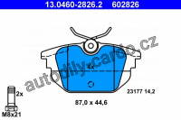 Sada brzdových destiček ATE 13.0460-2826 (AT 602826) - ALFA ROMEO, FIAT