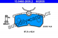 Sada brzdových destiček ATE 13.0460-2835 (AT 602835) - FORD