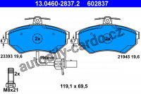 Sada brzdových destiček ATE 13.0460-2837 (AT 602837) - AUDI, SEAT, VW