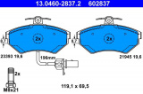 Sada brzdových destiček ATE 13.0460-2837 (AT 602837) - AUDI, SEAT, VW