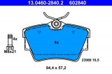 Sada brzdových destiček ATE 13.0460-2840 (AT 602840) - NISSAN, OPEL, RENAULT