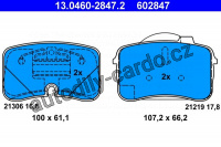 Sada brzdových destiček ATE 13.0460-2847 (AT 602847) - AUDI