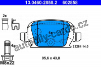 Sada brzdových destiček ATE 13.0460-2858 (AT 602858) - OPEL