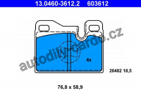 Sada brzdových destiček ATE 13.0460-3612 (AT 603612) - PORSCHE