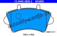 Sada brzdových destiček ATE 13.0460-3800 (AT 603800) - NISSAN, OPEL, RENAULT