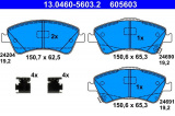 Sada brzdových destiček ATE 13.0460-5603 (AT 605603) - TOYOTA