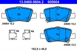 Sada brzdových destiček ATE 13.0460-5604 (AT 605604) - TOYOTA