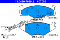 Sada brzdových destiček ATE 13.0460-7059 (AT 607059) - SEAT, VW