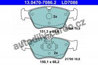 Sada brzdových destiček ATE Ceramic 13.0470-7086 (AT LD7086) - MERCEDES-BENZ