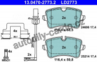 Sada brzdových destiček ATE 13.0470-2773 (AT LD2773)