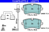 Sada brzdových destiček ATE 13.0470-2773 (AT LD2773)