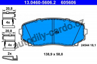 Sada brzdových destiček ATE 13.0460-5606 (AT 605606) - MAZDA