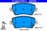 Sada brzdových destiček ATE 13.0460-5700 (AT 605700) - OPEL, SUZUKI