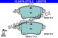Sada brzdových destiček ATE 13.0470-2778 (AT LD2778)