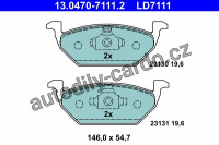 Sada brzdových destiček ATE Ceramic 13.0470-7111 (AT LD7111) - AUDI, SEAT, ŠKODA, VW