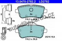 Sada brzdových destiček ATE 13.0470-2782 (AT LD2782)