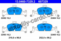 Sada brzdových destiček ATE 13.0460-7329 (AT 607329)