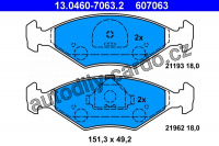 Sada brzdových destiček ATE 13.0460-7063 (AT 607063) - FIAT