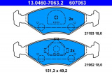 Sada brzdových destiček ATE 13.0460-7063 (AT 607063) - FIAT