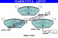 Sada brzdových destiček ATE Ceramic 13.0470-7117 (AT LD7117) - AUDI, SEAT, ŠKODA, VW