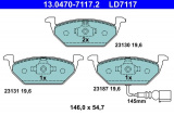 Sada brzdových destiček ATE Ceramic 13.0470-7117 (AT LD7117) - AUDI, SEAT, ŠKODA, VW