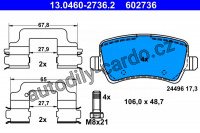 Sada brzdových destiček ATE 13.0460-2736 (AT 602736) - VOLVO