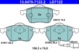 Sada brzdových destiček ATE Ceramic 13.0470-7122 (AT LD7122) - AUDI, SEAT, ŠKODA, VW