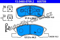 Sada brzdových destiček ATE 13.0460-5709 (AT 605709) - DAIHATSU