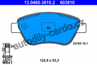 Sada brzdových destiček ATE 13.0460-3810 (AT 603810) - FIAT, LANCIA