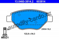 Sada brzdových destiček ATE 13.0460-3814 (AT 603814) - RENAULT