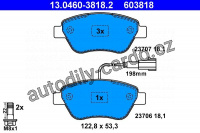 Sada brzdových destiček ATE 13.0460-3818 (AT 603818) - CITROËN, FIAT, LANCIA