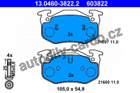 Sada brzdových destiček ATE 13.0460-3822 (AT 603822) - RENAULT