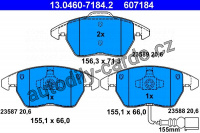 Sada brzdových destiček ATE 13.0460-7184 (AT 607184) - AUDI, SEAT, ŠKODA, VW