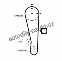 Sada rozvodového řemene GATES (GT K015213XS) - MAZDA