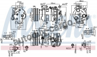 Kompresor klimatizace NISSENS 89550