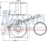Chladič motorového oleje NISSENS 90603