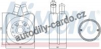 Chladič motorového oleje NISSENS 90606