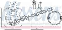 Chladič motorového oleje NISSENS 90608