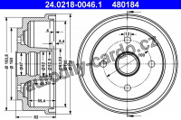 Brzdový buben ATE 24.0218-0046 (AT 480184) - SUZUKI