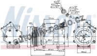 Kompresor klimatizace NISSENS 89128