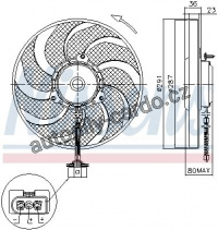 Ventilátor chladiče NISSENS 85545