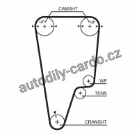 Rozvodový řemen GATES (GT 5506XS) - HONDA