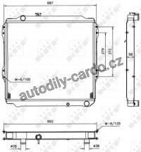 Chladič, chlazení motoru NRF 52088